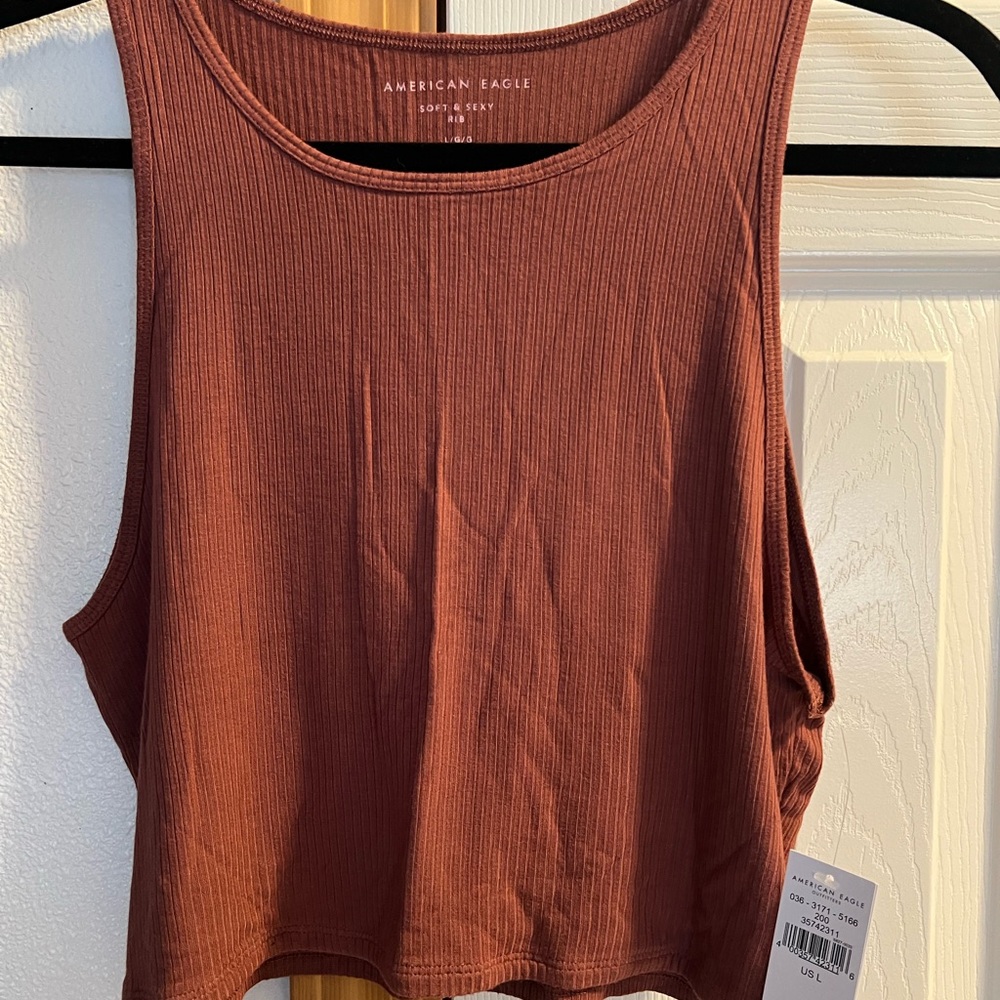 American Eagle Outfitters Rust Tank Top